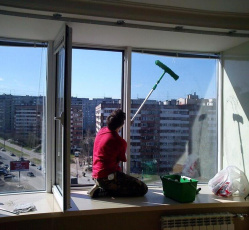 Мытье окон в однокомнатной квартире Высоцк
